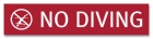 No Diving Sign w/Symbol - Replacements