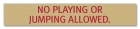 No Playing or Jumping Allowed Sign - Replacements