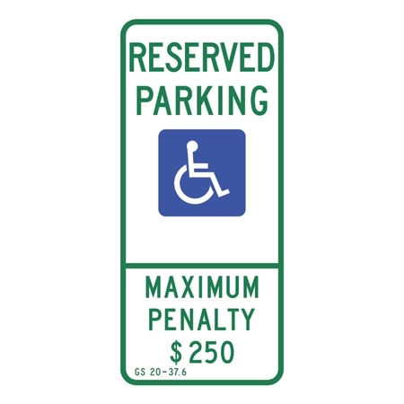 North Carolina - Reserved Parking w/ISA Symbol