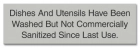 Not Commercially Sanitized Sign - Alabama Compliant
