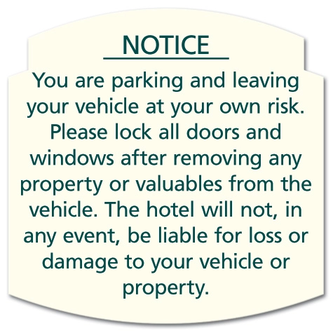 Notice - Parking Liability