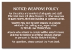 'Notice: Weapons Policy' Sign - FL Compliant - Celtec Version