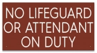 Oklahoma No Lifeguard Sign