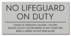 Oregon No Lifeguard On Duty Sign