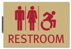 Perpendicular Restroom Sign w/Unisex & Dynamic ISA Symbols- Replacements