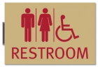 Perpendicular Restroom Sign w/Unisex & ISA Symbols - Replacements