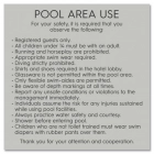 Pool Rules Sign