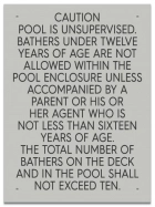 Province Pool Rules Sign - Ontario Compliant: Canada