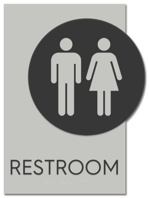 Restroom Sign w/Unisex Symbols