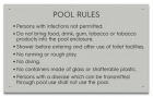South Dakota Pool Rules Sign