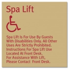 Spa Lift Rules w/ISA Symbol - Replacements