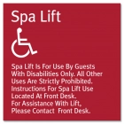 Spa Lift Rules w/ISA Symbol - Replacements