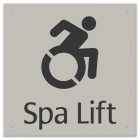 Spa Lift Sign with Dynamic ISA Symbol - Large