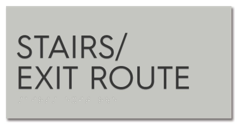 "Stairs/Exit Route" Egress Sign - CA Compliant