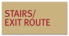 "Stairs/Exit Route" Egress Sign - CA Compliant - Replacements