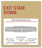 Standard Stairway Evacuation Plans - CA Compliant - Replacements
