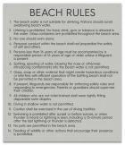 State Pool Sign - Beach Rules - Illinois Compliant