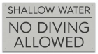 State Pool Sign - No Diving - South Carolina Compliant