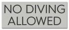 State Pool Sign - No Diving - Virginia Compliant