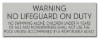 State Pool Sign - No Lifeguard - Indiana Compliant
