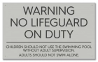 State Pool Sign - No Lifeguard - North Carolina Compliant