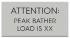 State Pool Sign - Peak Bather Load - Utah Compliant