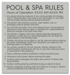 State Pool Sign - Pool & Spa Rules - New Jersey Compliant
