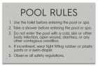 State Pool Sign - Pool Rules - Arizona Compliant