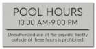 State Pool Sign - Pool Rules - Delaware Compliant