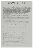 State Pool Sign - Pool Rules - Illinois Compliant