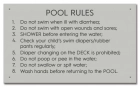 State Pool Sign - Pool Rules - Mississippi