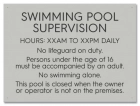 State Pool Sign - Pool Rules - New Jersey Compliant