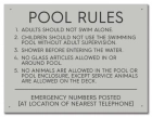 State Pool Sign - Pool Rules - North Carolina Compliant