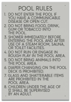 State Pool Sign - Pool Rules - Wisconsin Compliant
