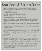 State Pool Sign - Spa Rules - DC Compliant