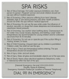 State Pool Sign - Spa Rules - Georgia Compliant