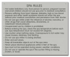 State Pool Sign - Spa Rules - Maine Compliant