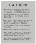 State Pool Sign - Spa Rules - Nevada Compliant