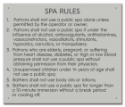 State Pool Sign - Spa Rules - New Hampshire