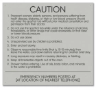 State Pool Sign - Spa Rules - North Carolina Compliant