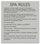 State Pool Sign - Spa Rules - Virginia Compliant
