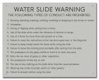 State Pool Sign - Water Slide Rules - Nevada Compliant