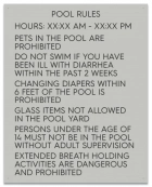 State Pool Signs - Pool Rules - Texas Compliant