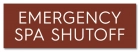 Texas Emergency Spa Shutoff Sign