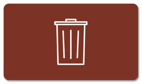 Trash Can Sign w/Symbol