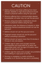 Utah Spa Rules Caution Sign