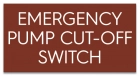 Virginia Emergency Pump Cut-Off Switch Sign