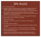Virginia Spa Rules Sign