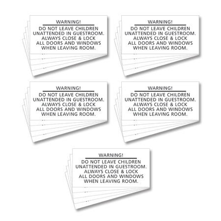 Warning! Do Not Leave Children Unattended... Label - 25 Pk