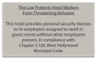 West Hollywood CA: Housekeeper Protection Notice - 4 Pack - Acrylic